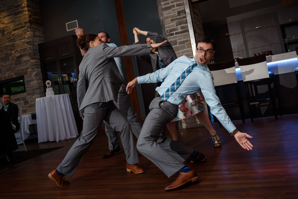 Bridal party performing A Millions Ways to be Cruel dance by OK GO 02